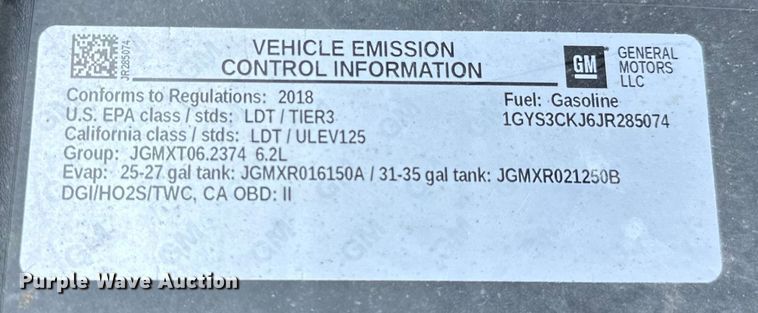 image for item NR9861 2018 Cadillac Escalade SUV