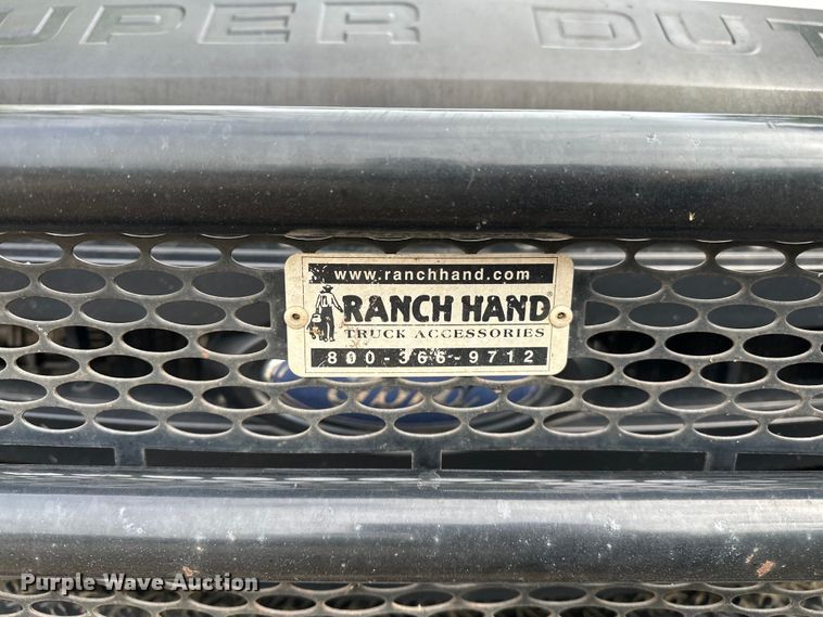 image for item NR9876 2008 Ford F350 Super Duty XL Crew Cab flatbed pickup truck