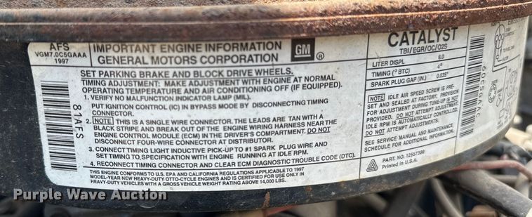image for item NR9900 1997 GMC  T6500 box truck