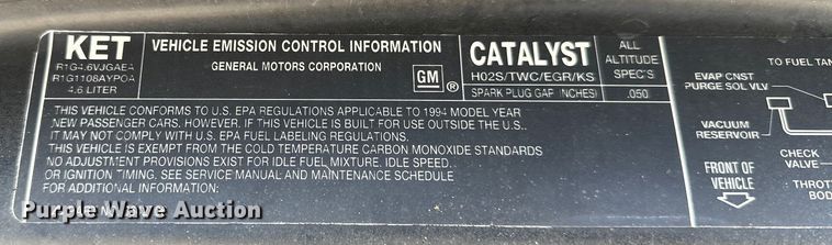 image for item NR9908 1994 Cadillac  Eldorado  