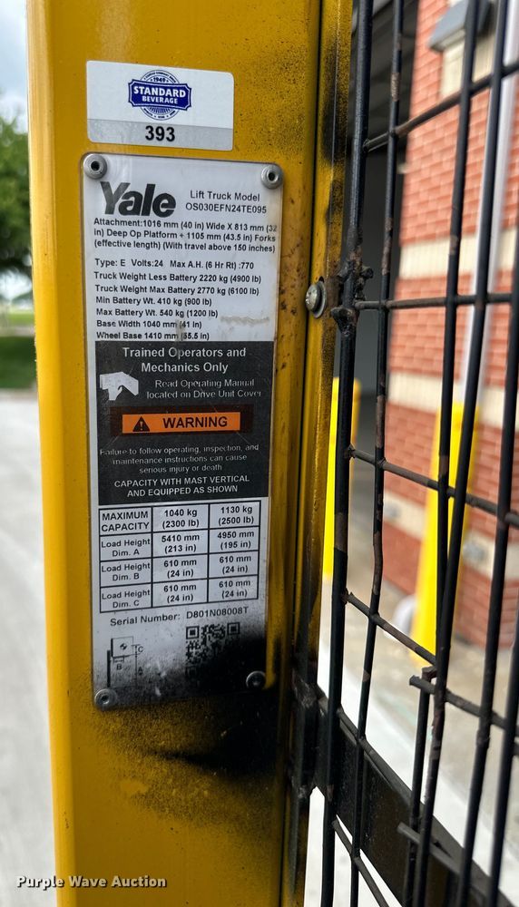 image for item NT9241 Yale OS030EFN24TE095 order picker