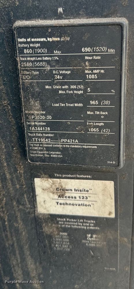 image for item NT9243 Crown  SP3520-30 order picker