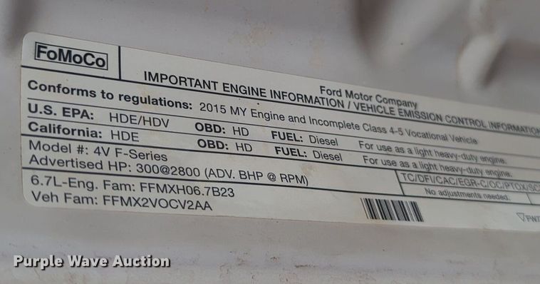 image for item NZ9733 2015 Ford F550 Super Duty SuperCab utility / service truck