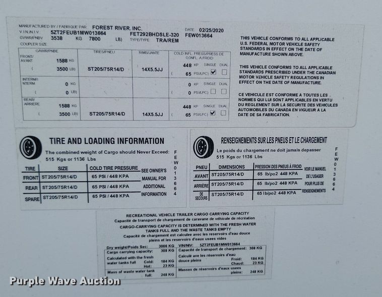 image for item NZ9828 2021 Forest River Freedom Express camper
