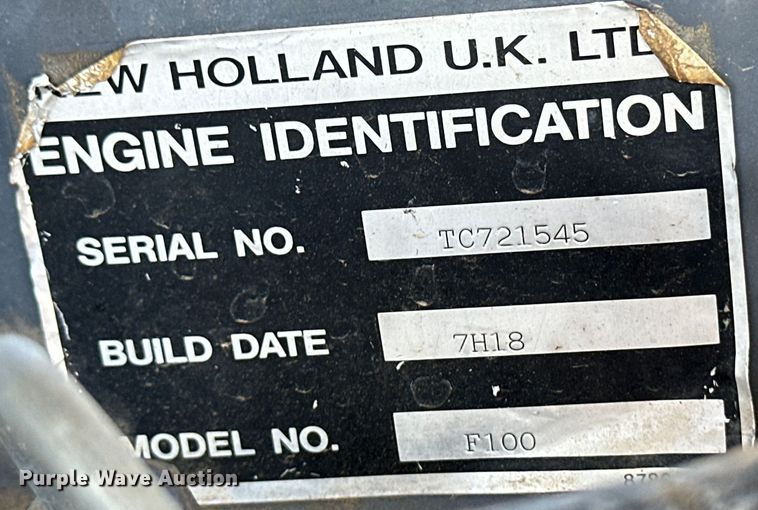 image for item OI9123 1997 Ford New Holland 8160 tractor