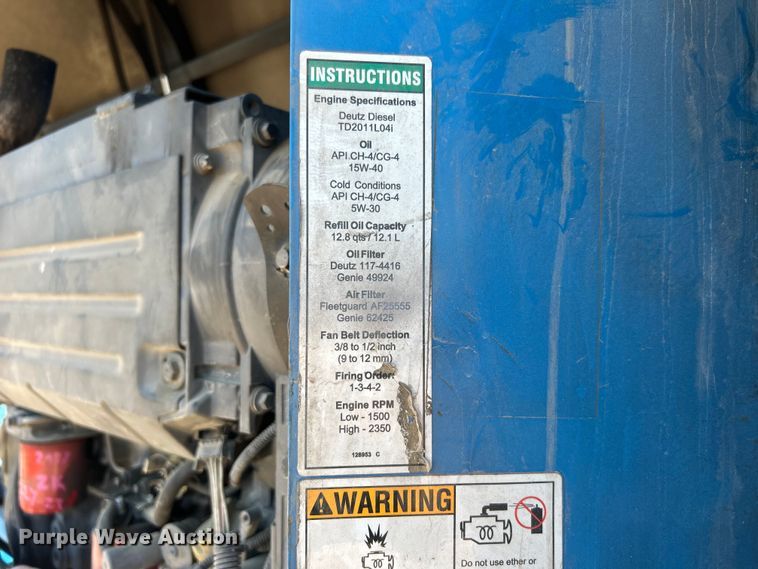 image for item DO1111 2013 Genie S-85 boom lift