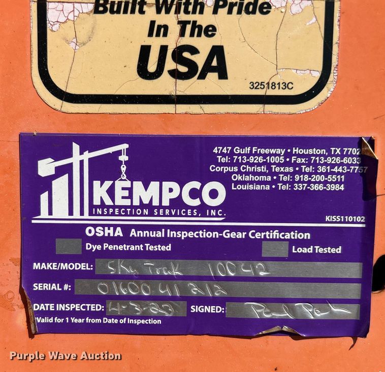 image for item DO1126 JLG Skytrac 10042 telehandler