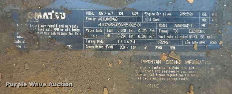 image for item DO1129 2011 Komatsu  PC308USLC excavator