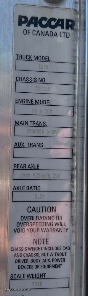 image for item DO6461 2013 Kenworth T270 utility / service truck