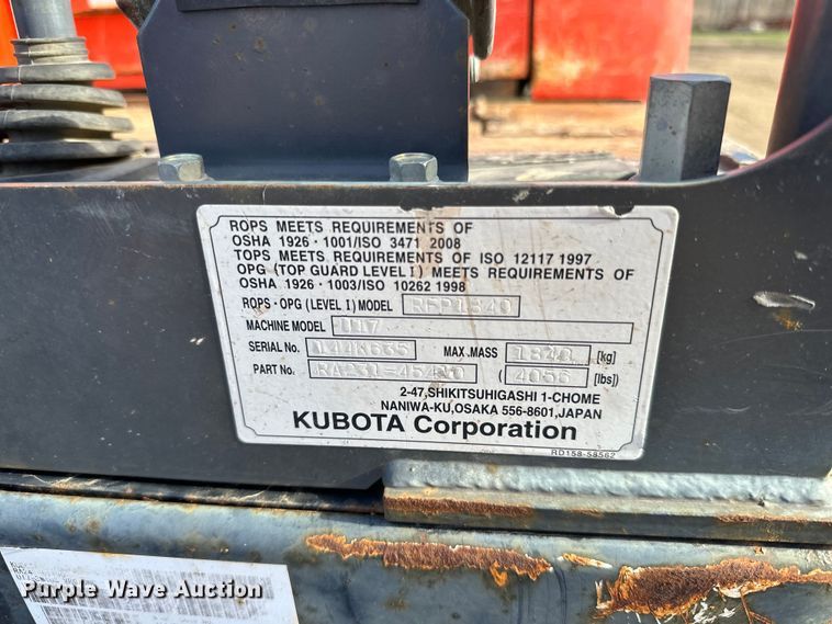 image for item DQ0821 2014 Kubota   U17 mini excavator