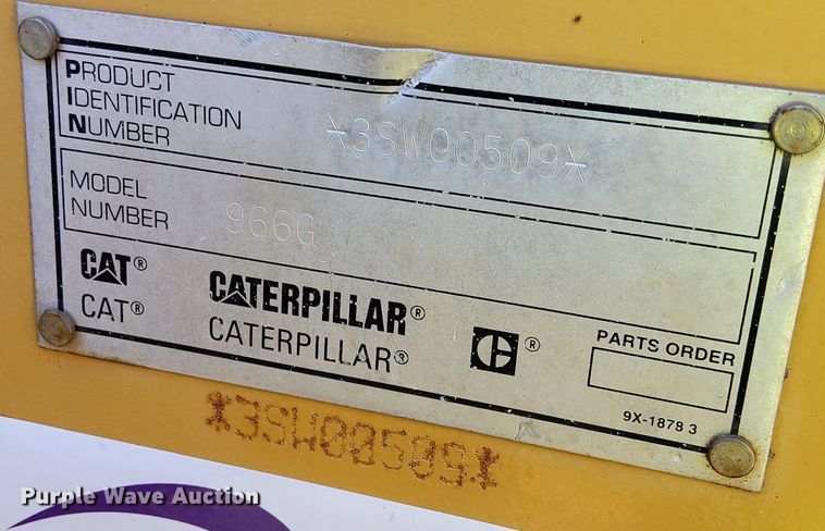 image for item DQ6082 1999 Caterpillar 966G wheel loader