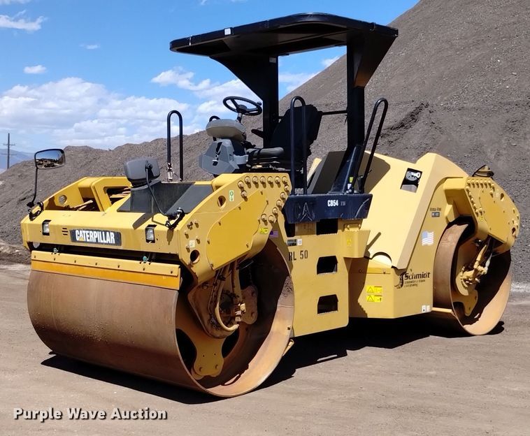 image for item DQ6088 2011 Caterpillar CB-54 double drum vibratory roller