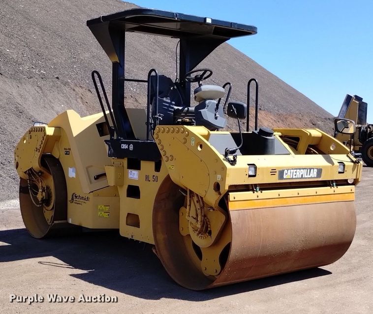 image for item DQ6088 2011 Caterpillar CB-54 double drum vibratory roller