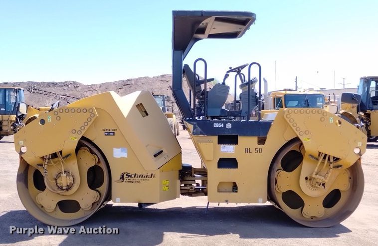 image for item DQ6088 2011 Caterpillar CB-54 double drum vibratory roller