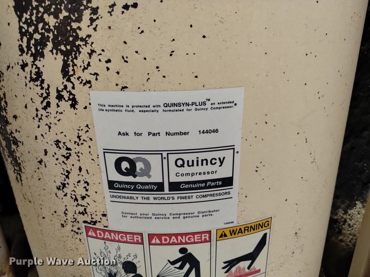image for item DQ6089 2001 Quincy  QSF125-100 air compressor