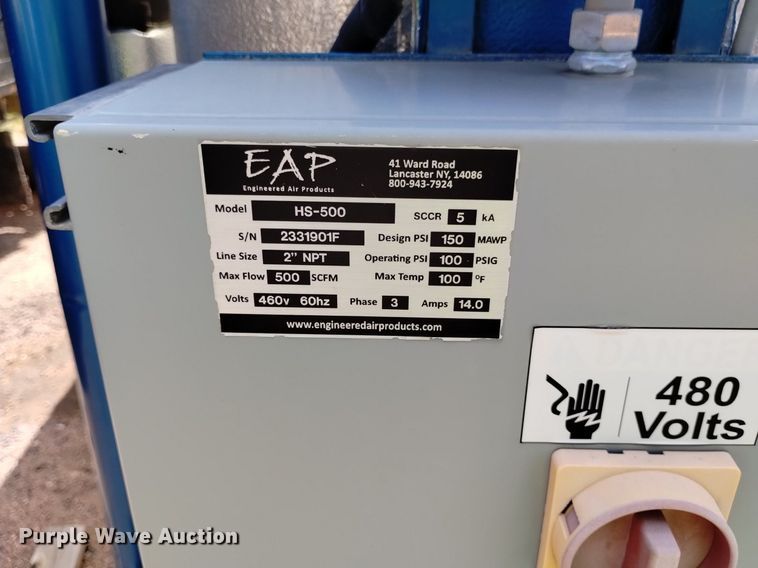 image for item DQ6089 2001 Quincy  QSF125-100 air compressor