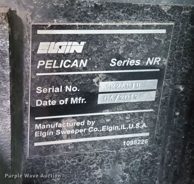 image for item DQ6105 2012 Elgin  Pelican NR 2000 street sweeper