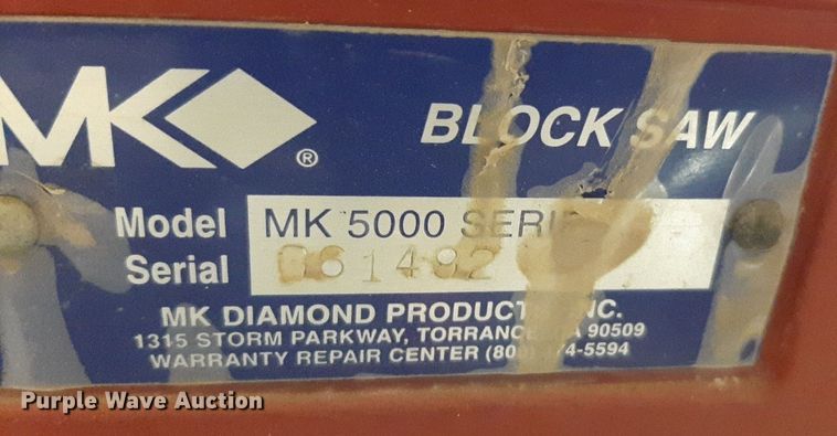 image for item DQ7093 MK 5000 concrete block saw