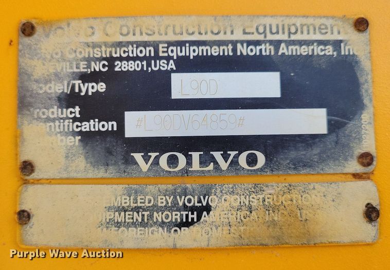 image for item DR4294 2002 Volvo L90D wheel loader