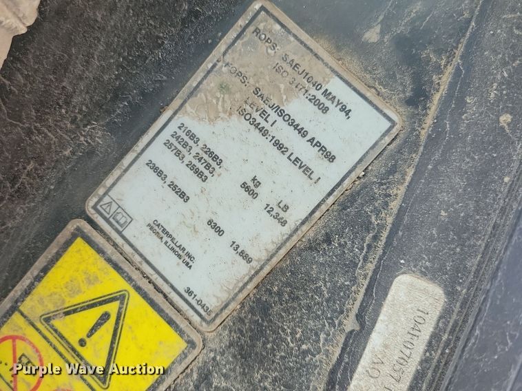 image for item DR4296 2011 Caterpillar 247B3 tracked skid steer loader