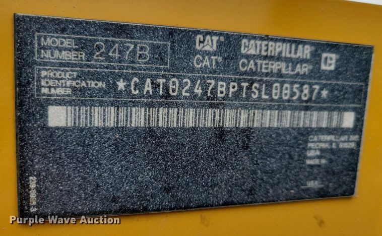 image for item DR4296 2011 Caterpillar 247B3 tracked skid steer loader