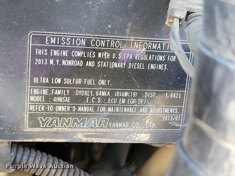image for item DR4301 2013 Yanmar ViO35-6A mini excavator