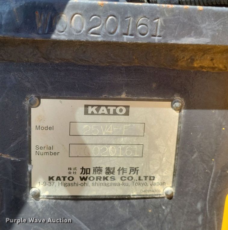 image for item DR4777 2020 Kato 25V4-F mini excavator