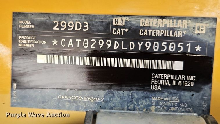 image for item DR8598 2021 Caterpillar  299D3 tracked skid steer loader
