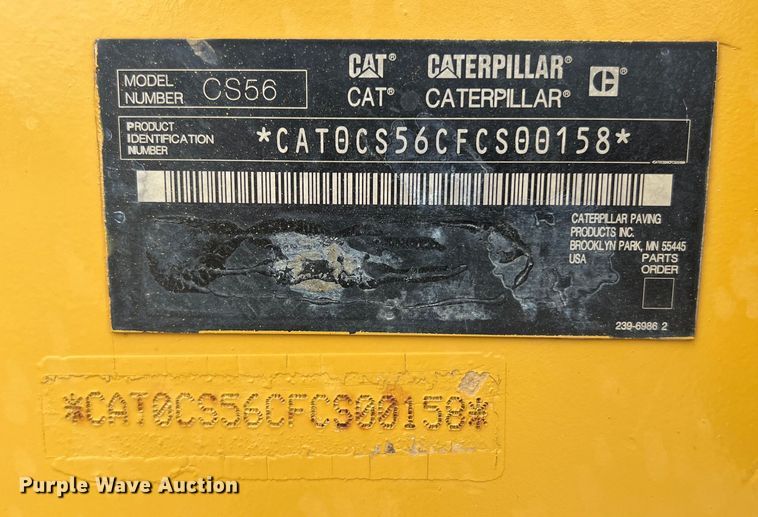 image for item DS2946 2008 Caterpillar CS56 single drum vibratory roller