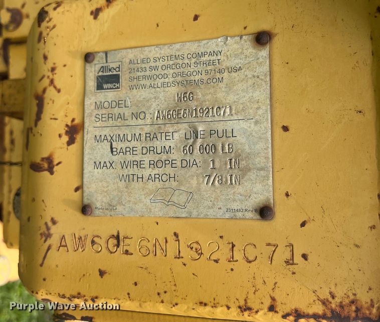 image for item DS2952 Allied W6G winch