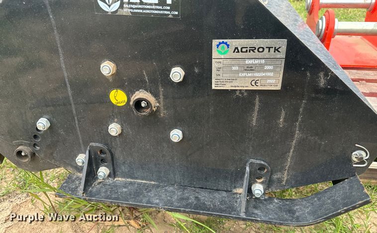 image for item DS2955 2022 Agrotk EXFLM115 excavator flail mower