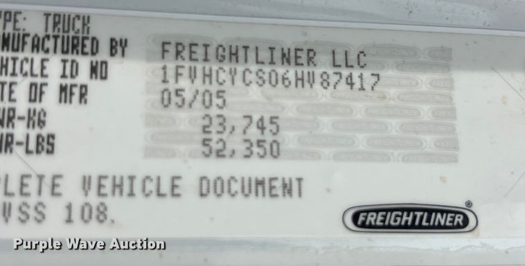image for item DS3015 2006 Freightliner  Business Class M2 dump truck