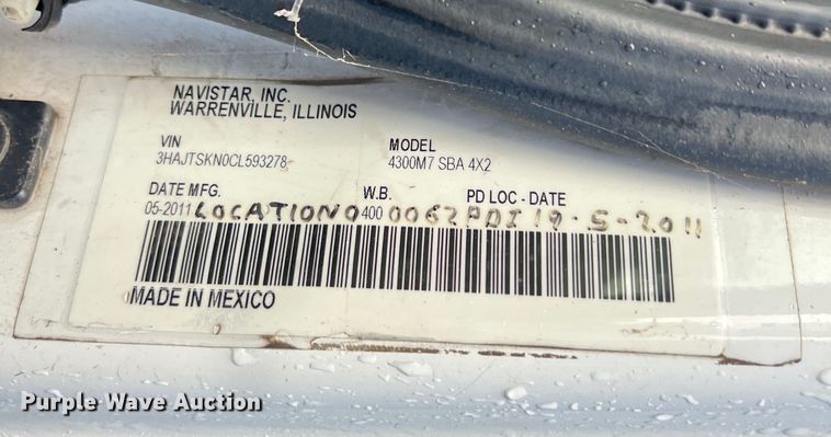 image for item DS3029 2012 International  4300 bucket truck