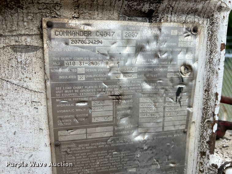 image for item DS3031 2008 Ford F750 Super Duty digger derrick truck