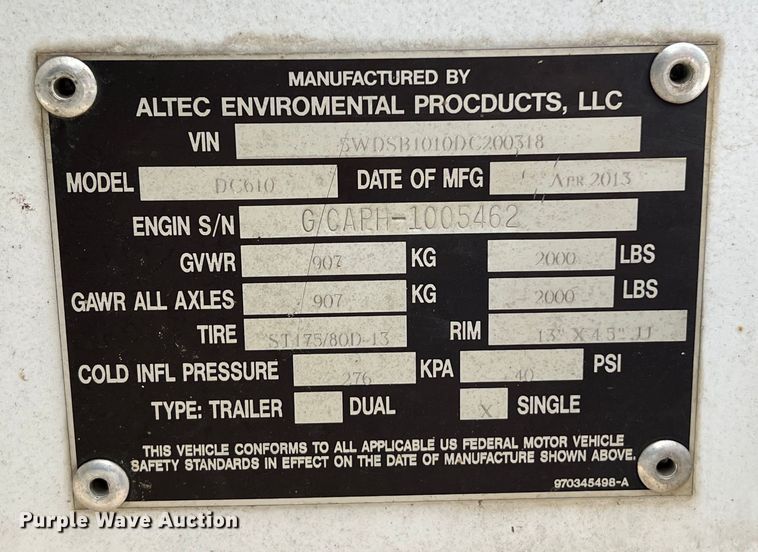 image for item DS3036 2013 Altec DC610 wood chipper