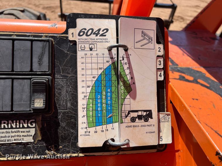 image for item DS3049 2008 Sky Trak 6042 telehandler