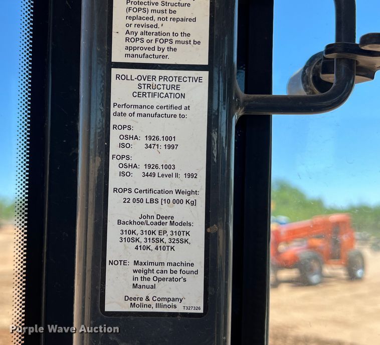 image for item DS3050 2015 John Deere 310SK backhoe