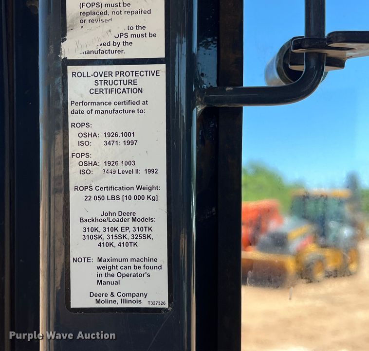 image for item DS3051 2014 John Deere  310SK backhoe