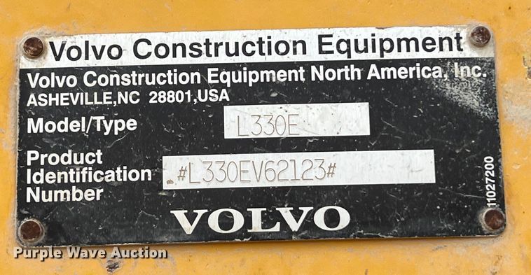 image for item DS3069 2004 Volvo  L330E wheel loader