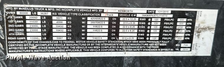 image for item DS4132 2016 Kenworth W900 ready mix truck