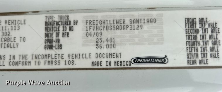 image for item EG1494 2010 Freightliner  Business Class M2 dump truck