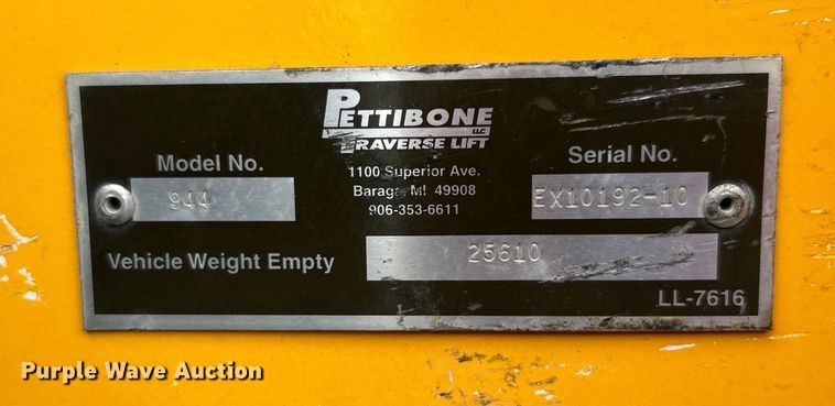 image for item EG1537 2010 Pettibone 944 telehandler