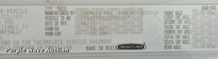 image for item EG1541 2012 Freightliner  Business Class M2 Crew Cab utility / service truck