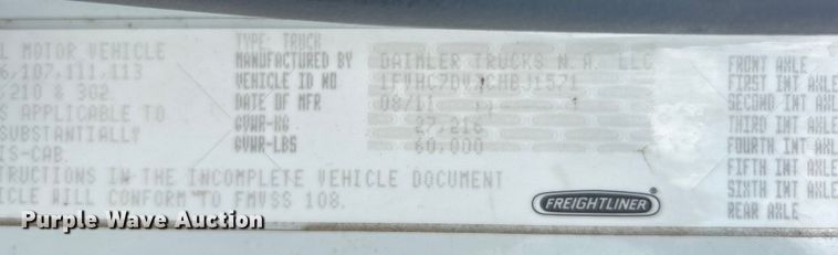 image for item EG1545 2012 Freightliner Business Class M2 crane truck