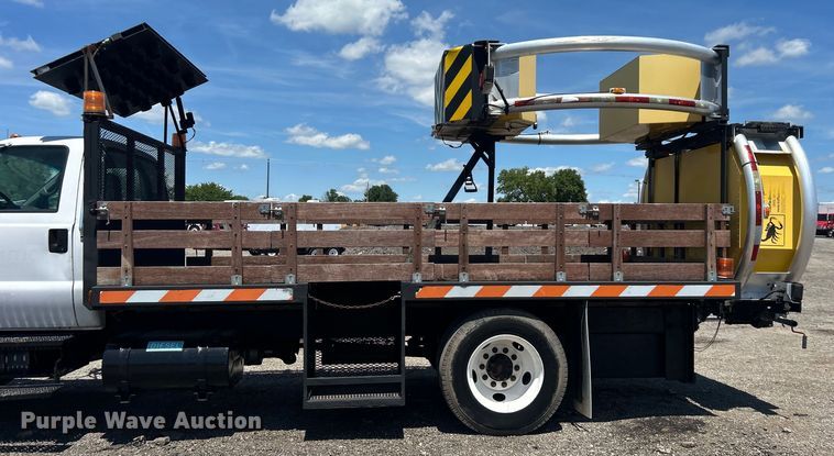 image for item EG1570 2007 Ford F650 Super Duty flatbed truck with crash attenuator