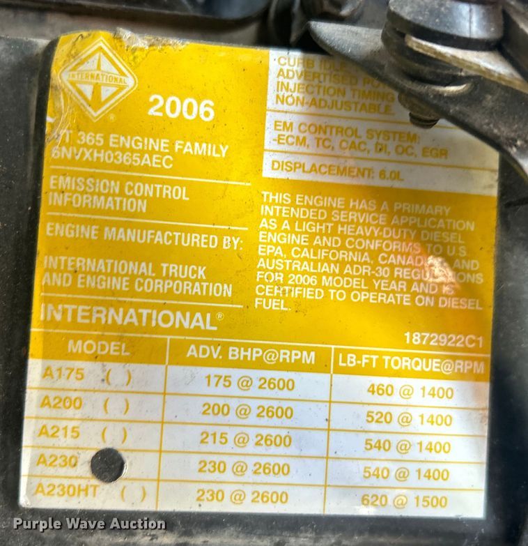 image for item EG1570 2007 Ford F650 Super Duty flatbed truck with crash attenuator