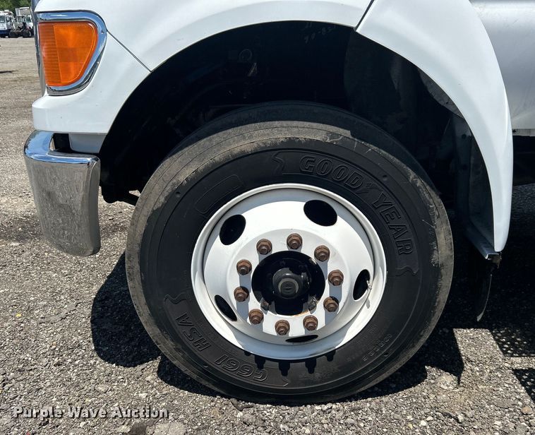 image for item EG1570 2007 Ford F650 Super Duty flatbed truck with crash attenuator