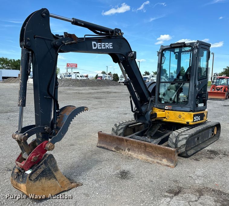 image for item EG1575 2014 John Deere  50G mini excavator