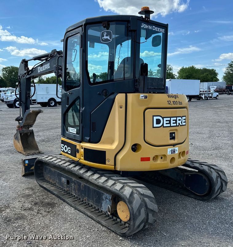 image for item EG1575 2014 John Deere  50G mini excavator