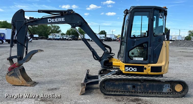 image for item EG1575 2014 John Deere  50G mini excavator